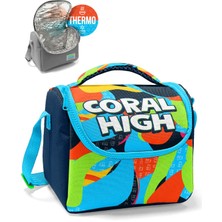 Coral High Lacivert Mavi Graffiti Desenli Thermo Beslenme Çantası 11793