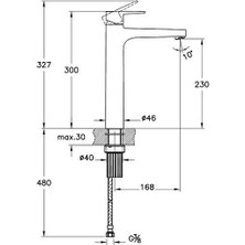 Artema Flow Square  Lavabo Bataryası Çanak Krom A42936