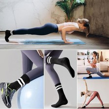Sweex Kadın Kaydırmaz Tabanlı Pilates, Yoga, Dans ve Fitness Soket KOLEJ Çorap