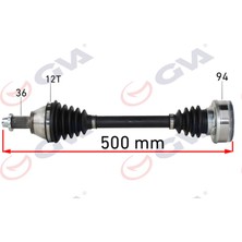 Komple Aks Sol Polo-Ibiza-Fabia 1.4 16V 01-12 500MM 12