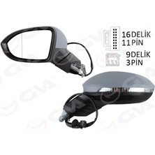 Diş Dikiz Aynasi Sol Elektrikli Isitmali Sinyalli Astarli Hafizali Kör Noktali Asferik Vw Golf 20 10