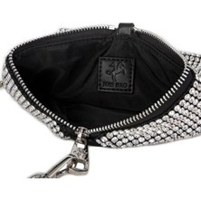 Nas Bag White Diamond Siyah Taşlı Şık Askılı Çanta