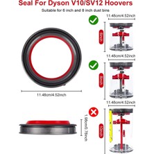 Seraphic 1 Dyson V10 SV12 Elektrikli Süpürge Tamir Parçası Aksesuarları Için Toz Haznesi Üst Sabit Sızdırmazlık Halkası (Yurt Dışından)
