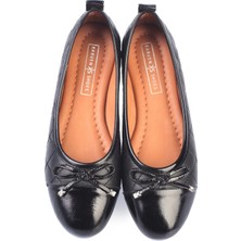 Karven Shoes Hakiki Deri Siyah Renk Babet