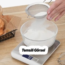 Badem10 Dijital Hassas Terazi Hazneli LCD Ekran Pilli Otomatik Kapanma 1 gr 5 kg Tartım Mutfak Tartısı Ölçüm