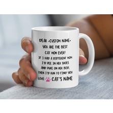 Kedi Anne Komik Hediyeleri, Kedi Anne Kupası, Farklı Bir Annem Olsaydı Sevgili Kedi Annem