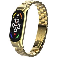 ZORE Xiaomi Mi Band 7 Uyumlu Krd-04 Metal Kordon - GOLD-8680436607282-MLTD77012