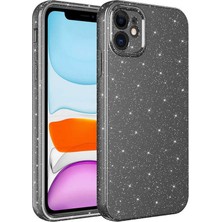 Apple iPhone 11 Kılıf Kamera Korumalı Simli Lüks Zore Koton KAPAK-GRI-8680436602553-MLTD76808
