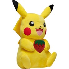 Takara Tomy Çilek Pikachu Peluş Oyuncak Pokemon Peluş Oyuncak Büyük Boy Uyku Arkadaşı Pikachu 40CM Büyük Boy