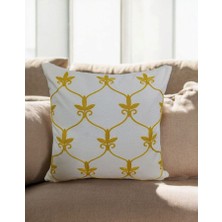FELLUCİTEXTİLE Punch Nakışlı Kırlent Zincir Lale 43 x 43 2 Adet
