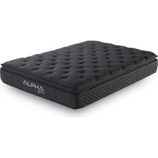 Alpha Bedding Kapa Black Full Ortopedik Paket Yaylı Yatak