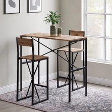 Eportatif Gzl Bar Masa Bar Sandalye Yemek Masa Sandalye Takımı Çam 1579