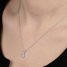 Caseras Kristal Taşlı Gümüş Sonsuzluk Kadın Kolye CSR2183607