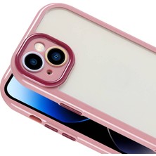 Apple iPhone 14 Kılıf Kamera Korumalı Renkli Kenar ve Çerçeve Tasarımlı Zore Vitamin Kapak-Derin Mor