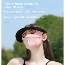 Youxuan Açık Tam Yüz Güneş Koruyucu Güneşlik Buz Ipek Uv Şapka Maskesi (Yurt Dışından)