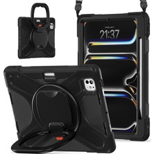 Five-E Apple iPad Pro 11 Inc 1. Nesil (2018) Yüzük Halka Standlı Zırhlı Armor Defender Kalemlikli Kılıf A1980 A2013 A1934