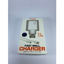 Tecno Phantom V2 Uyumlu Mobix 33 Watt Fast Wall Charger ( Hızlı Turbo Saliseli Şarj )