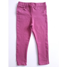 Timi Kids Kız Çocuk Beli Lastikli Pamuklu Esnek Kışlık Kumaş Tayt Pantolon