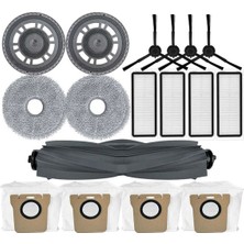 Onyx Lounge Dreame Bot L20 Ultra Ana Fırça Yan Fırça Paspas Bezi Tutucu Hepa Filtre Toz Torbaları Dreame Bot L30 ULTRA/X20 Pro Için (Yurt Dışından)