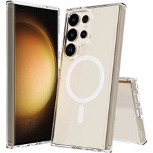 Galaxy S24 Ultra Kılıf Magsafe Şarj Özellikli Şeffaf Sert Pc Zore Embos KAPAK-RENKSIZ-8680436748367-
