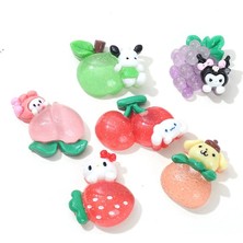 Wanglm My Melody 10 Adet Anime Sanrios Aydınlık Meyve Serisi Kawaii Reçine Yama Dıy Telefon Kılıfı Delik Ayakkabı Saç Aksesuarları Dekorasyon Malzemesi Oyuncaklar (Yurt Dışından)