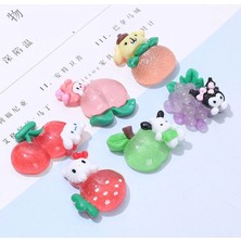 Wanglm My Melody 10 Adet Anime Sanrios Aydınlık Meyve Serisi Kawaii Reçine Yama Dıy Telefon Kılıfı Delik Ayakkabı Saç Aksesuarları Dekorasyon Malzemesi Oyuncaklar (Yurt Dışından)