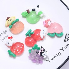 Wanglm My Melody 10 Adet Anime Sanrios Aydınlık Meyve Serisi Kawaii Reçine Yama Dıy Telefon Kılıfı Delik Ayakkabı Saç Aksesuarları Dekorasyon Malzemesi Oyuncaklar (Yurt Dışından)