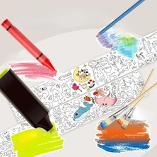 Wanglm 29 Çocuk Çizim Rulo Yapışkan Renk Dolum Kağıdı Graffiti Kaydırma Boyama Kağıt Rulo Çocuklar Için Hediye Dıy Boyama Eğitici Oyuncaklar (Yurt Dışından)