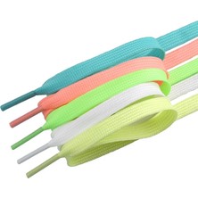 Wanglm Pembe 1 Çift Aydınlık Ayakabı Düz Ayakkabı Tuval Karanlıkta Parlayan Renk Floresan Ayakkabı Bağcıkları Moda Spor Oyuncak Aksesuarları 120CM (Yurt Dışından)