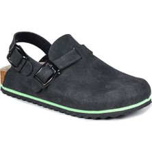 Jump 50025 Çift Tokalı Koyu Gri - Siyah Üniseks Çocuk Sandalet