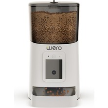 Wero Akıllı Kedi/Köpek Mama Kabı Pro (Geliştirilmiş 2025 versiyon) 1080p Ayarlanabilir Kamera, 6 Lt, Wifi Kontrol, Pet Feeder, Metal Kase