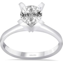 Keops Pırlanta F Renk 0.90 Karat Pırlanta Tektaş Yüzük - Hrd Sertifikalı