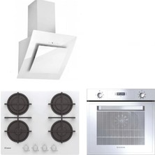 Hoover -Candy Turbolu Beyaz Ankastre Set (650M3 Kumandalı Yüksek Çekim Performanslı) 3051W-CDM656BTK--HVW6MW