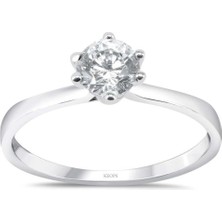 Keops Pırlanta 0.50 Karat E Renk  Pırlanta Vintage Tektaş Yüzük - Hrd Sertifikalı