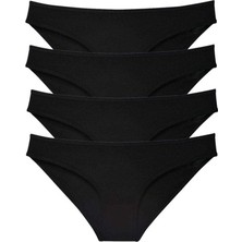 Mbb E-Ticaret 4 Adet Süper Eko Set Likralı Kadın Slip Külot Siyah