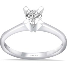 Keops Pırlanta E Renk 0.30 Karat Pırlanta Tektaş Yüzük - Hrd Sertifikalı