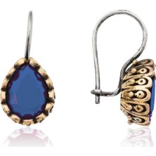 Caseras Gümüş Mavi Damla Otantik Kadın Küpe CSR2185394