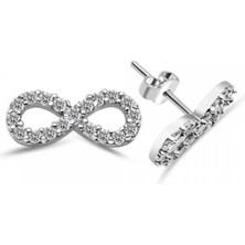 Caseras Gümüş Sonsuzluk Çivili Küpe CSR2182473