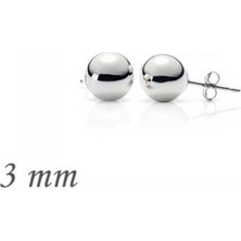 Caseras Gümüş Top Küpe - 3 mm CSR2181861