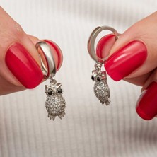 Caseras Gümüş Sallantılı Baykuş Kadın Küpe CSR2185835