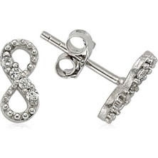 Caseras Gümüş Çivili Sonsuzluk Küpe CSR2181865