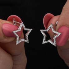 Caseras Gümüş Yıldız Kadın Küpe CSR2185479