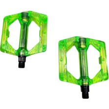 Şeffaf Renkli Platform Geniş Pedal Platform Bisiklet Pedalı Reflektörlü