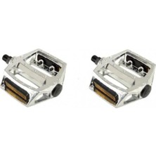 Bisiklet Pedalı Alüminyum Geniş Krom [takım]