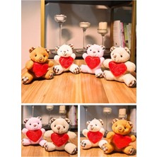 Home Dekor Hediye Sevgiliye Özel Hediye Kalpli Love Yazılı 4 Adet Mini Lüx Ayıcık Sevgiliye Hediye 11  cm  x 9  cm  Kalpli Love Yazılı Ayıcık sevgiliye Özel Hediye