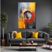 Abart Art Tekli Dikey Kanvas Şık Salon ve Ofis Tablosu Yağlı Boya Görünümlü Dekoratif Tablo