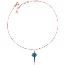 Caseras Gümüş Rose Mavi Kutup Yıldızı Halhal CSR2182463