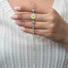 Gümüş Papatya Su Yolu Kadın Bileklik CSR2185659