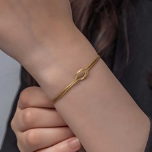 Caseras Gümüş Gold Aşk Düğüm Kadın Bileklik CSR2185199