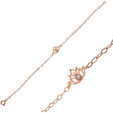 Caseras Gümüş Rose Lotus Çiçeği Kadın Bileklik CSR2184780